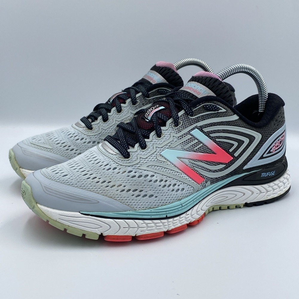 New Balance 880v7 Women's 8.5 D Wide Gray Pink Running Shoes TRUFUSE W880GB7